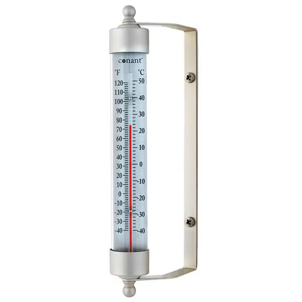 Conant décor collection indoor/outdoor thermometer satin nickel T1SN