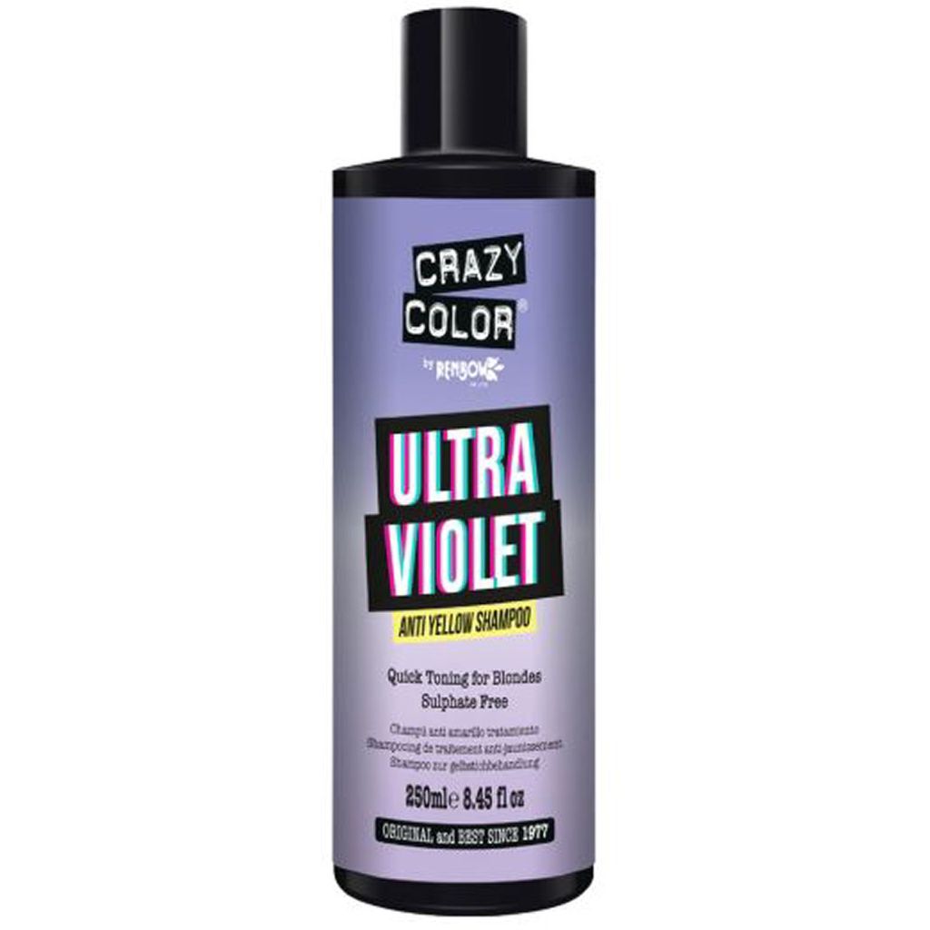 Crazy color by renbow ultraviolet anti yellow shampoo 250ml
