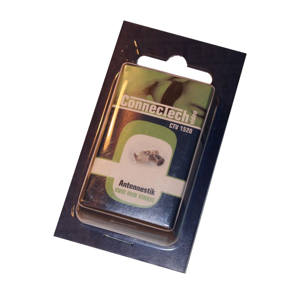 Antennestik hvid hun vinkel Connectech CTV 1520