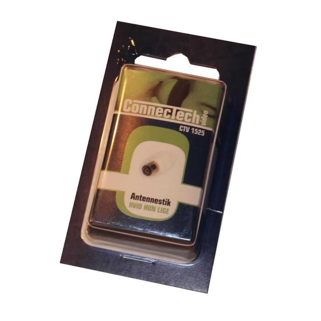 Antennestik hvid hun lige Connectech CTV 1525
