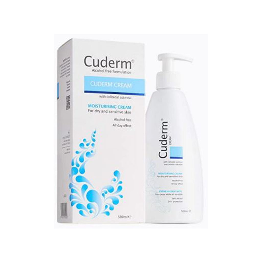 Cuderm cream moisturising cream for dry and sensitive skin with colloidal oatmeal 500ml (æske upæn)