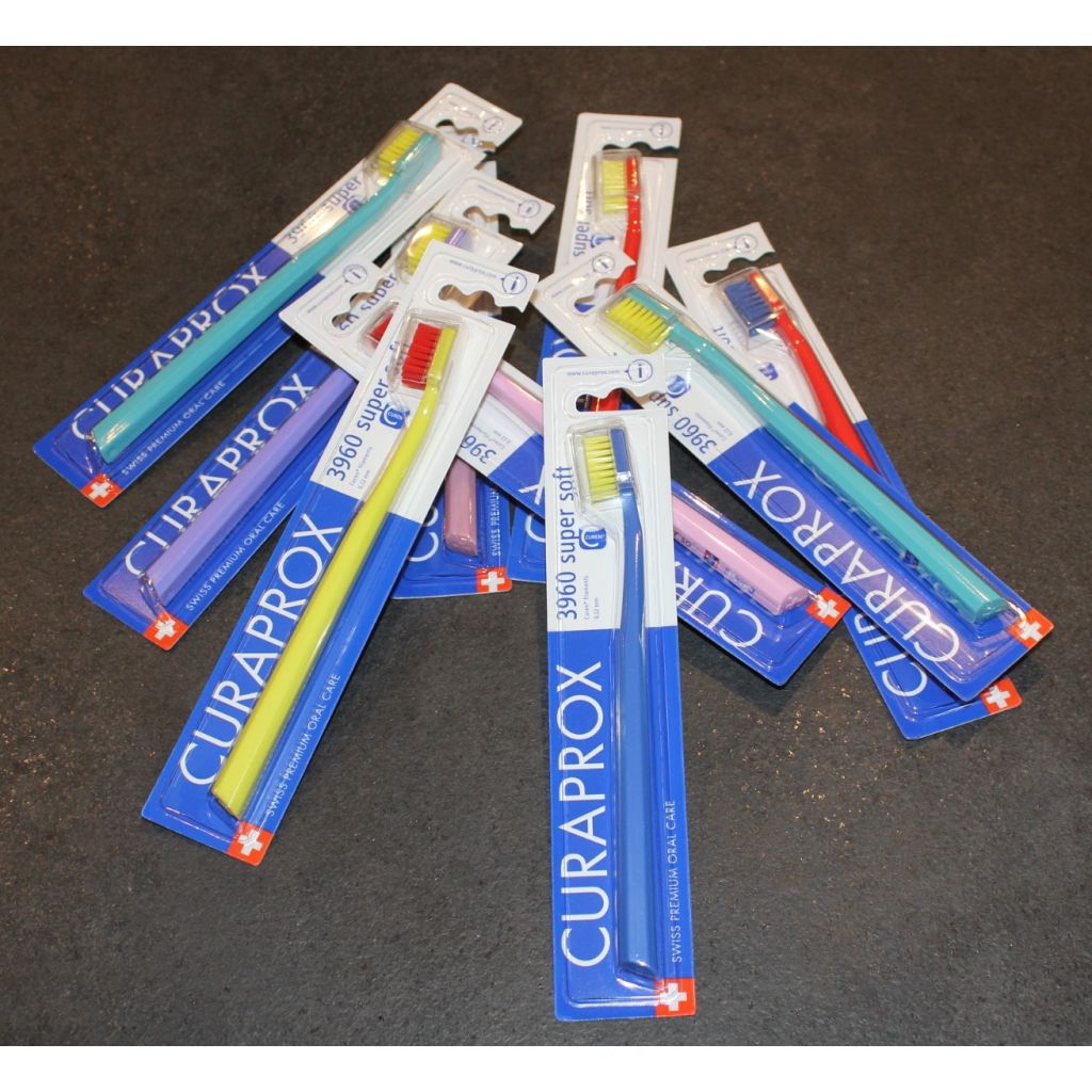 Curaprox tandbørste CS 3960 super soft curen filaments 0.12mm assorteret farver 3 stk.