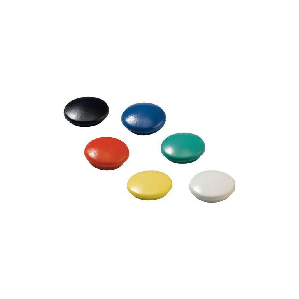 Data zone magnet super strong ø30mm 6 stk. mixfarvet