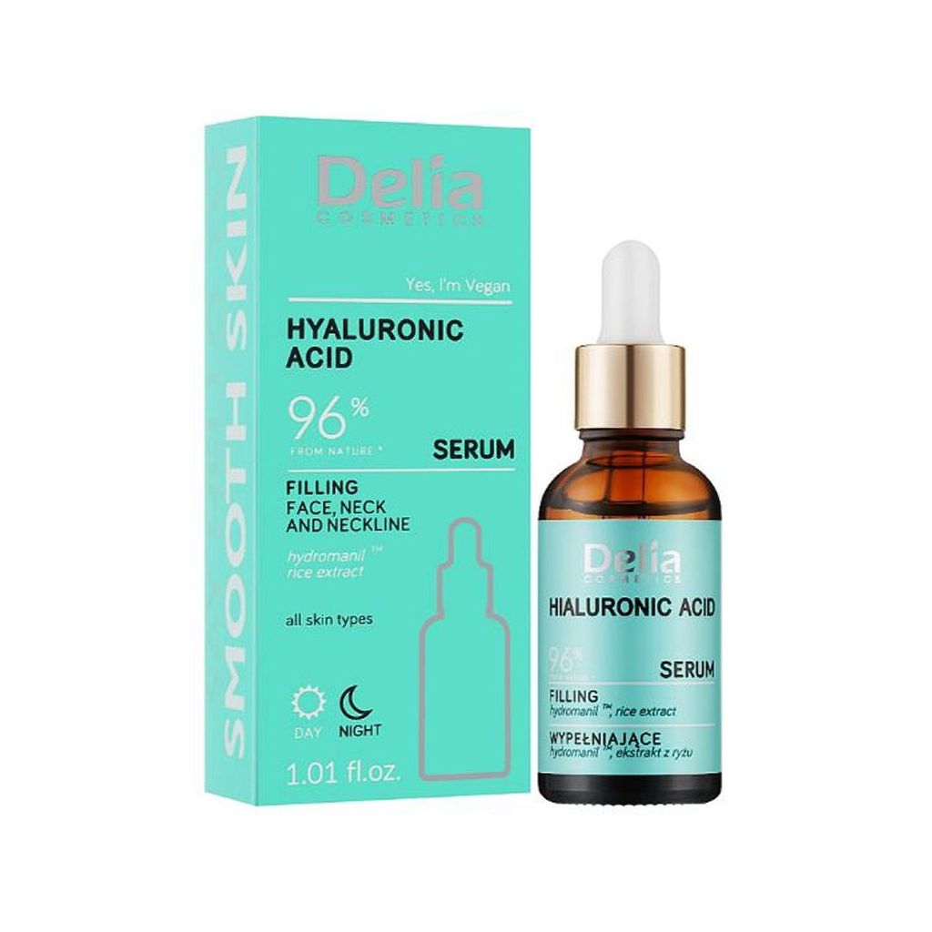 Delia cosmetics hyaluronic acid serum all skin types 30ml