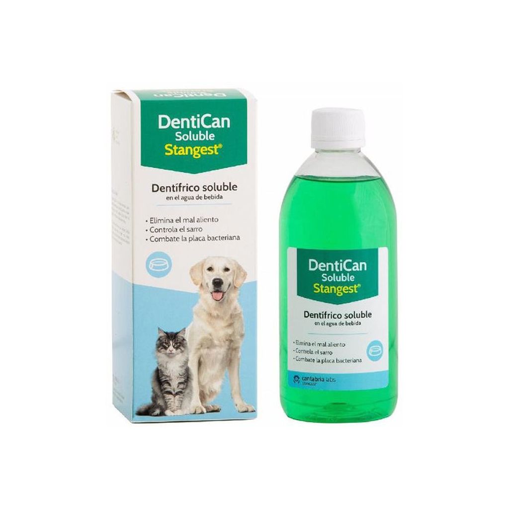 Dentican soluble stangest opløselig tandpasta til hund & kat 250ml (æske upæn)