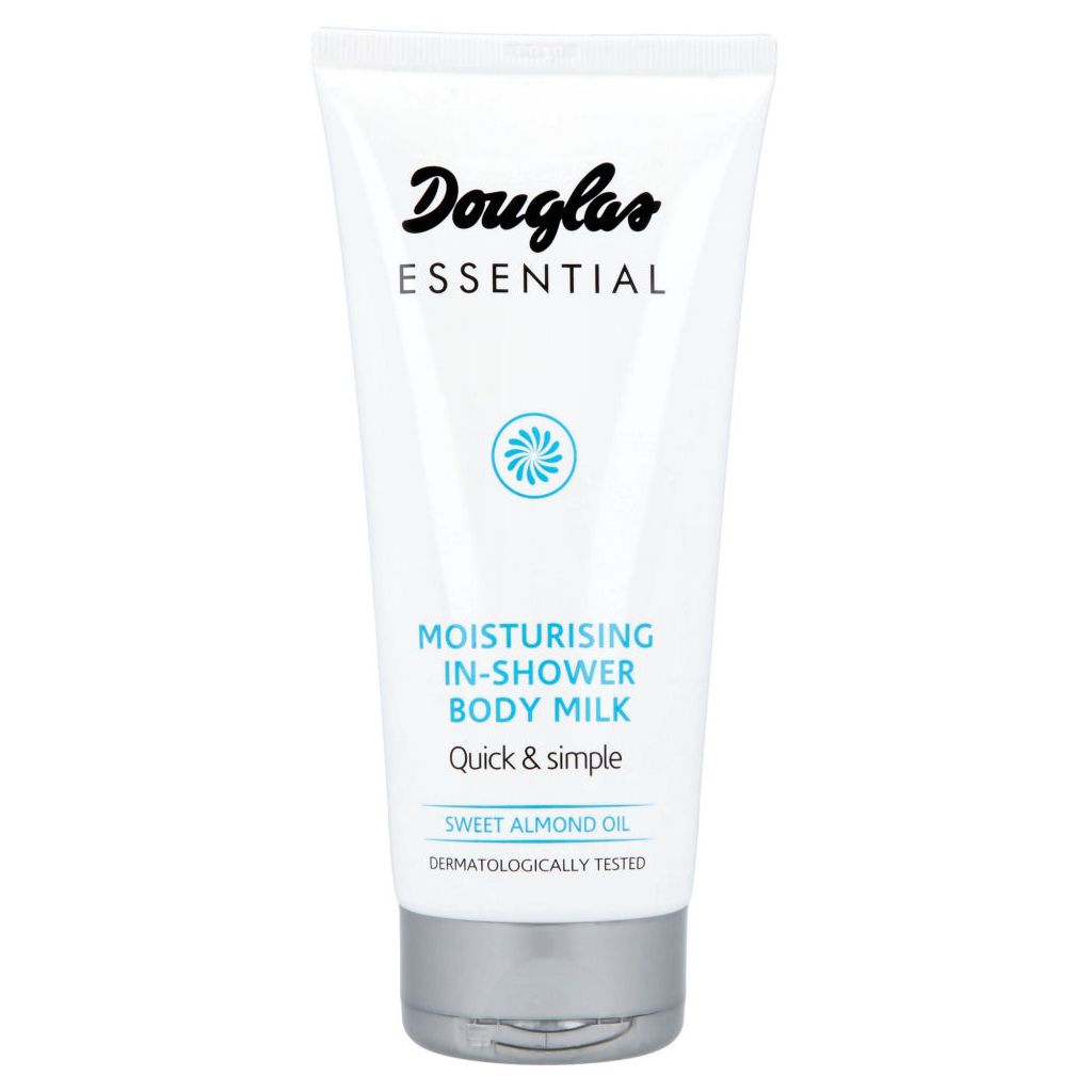Douglas essential moisturising in-shower body milk sweet almond oil 200ml
