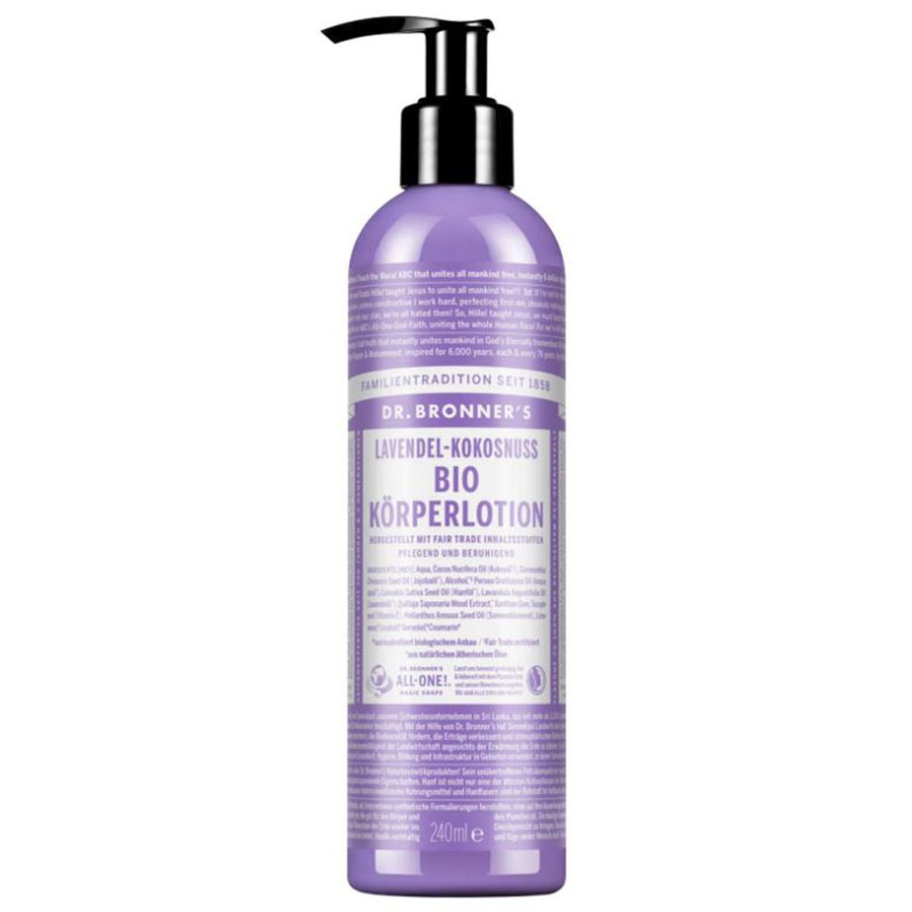 Dr. Bronner's lavendel-kokosnuss bio körperlotion 240ml