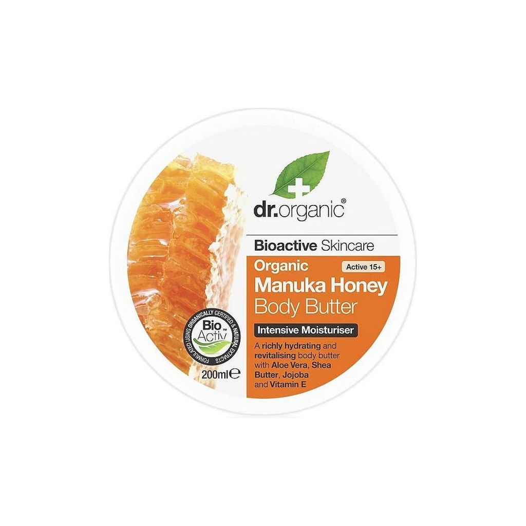 Dr. Organic bioactive skincare organic manuka honey body butter intensive moisturiser 200ml