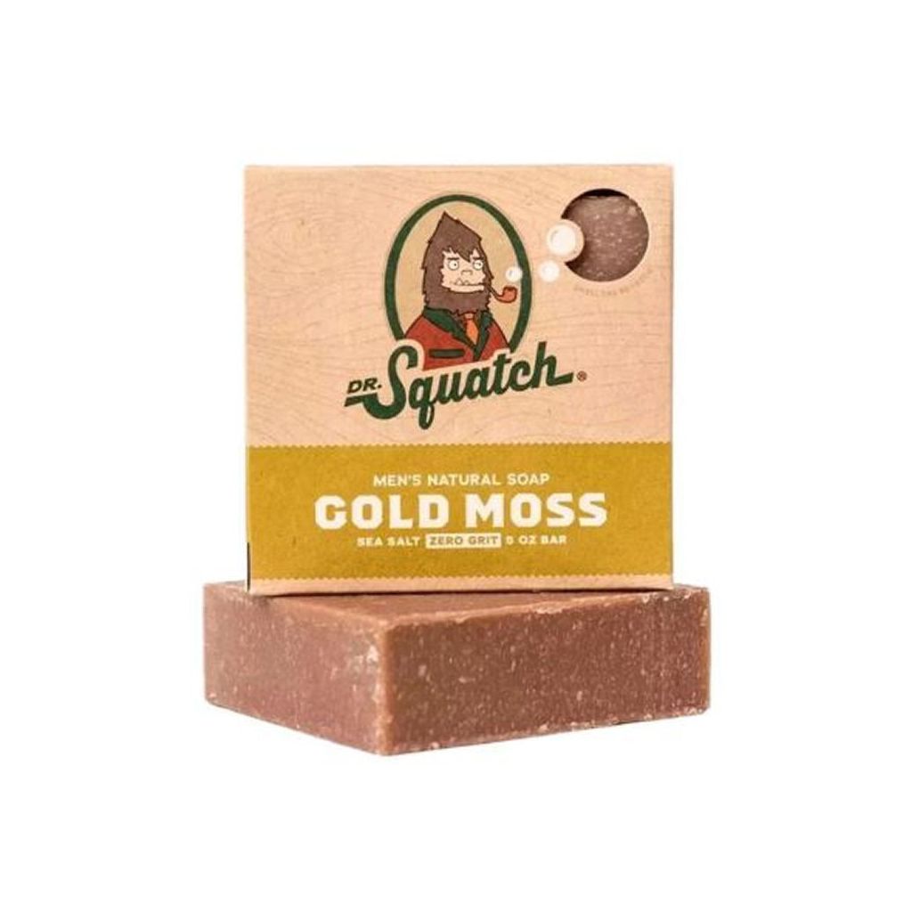 Dr. Squatch men's natural soap gold moss sea salt zero grit 141.7g