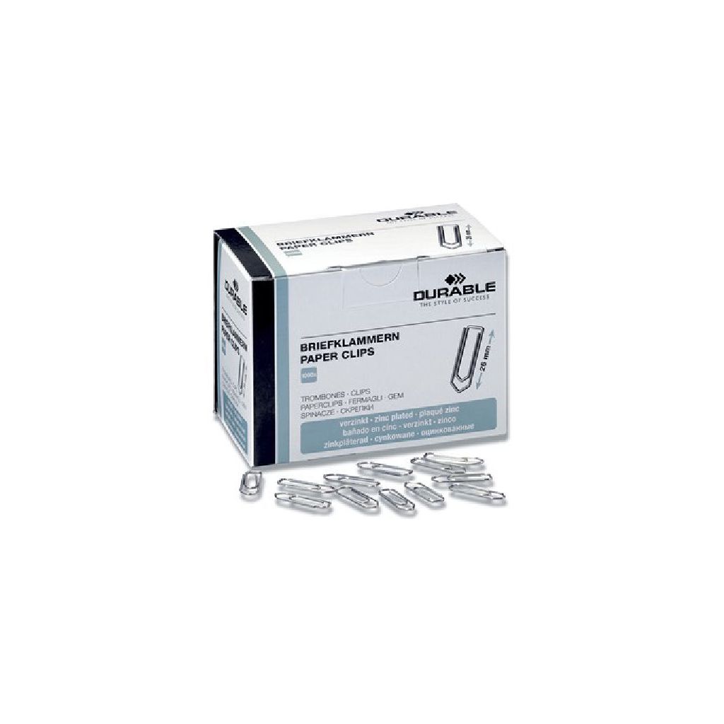Durable paper clips 26mm 1000 stk. 