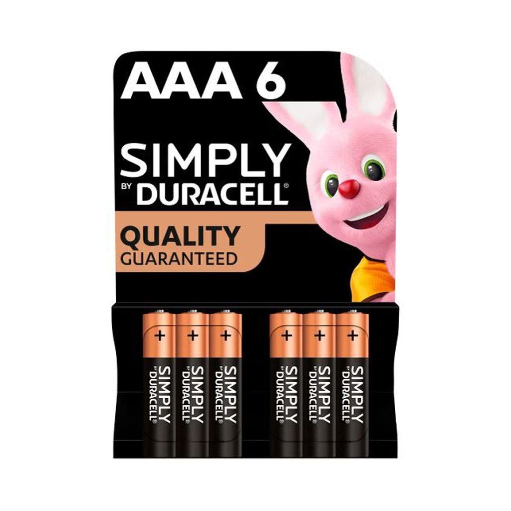 Duracell batteri simply AAA LR03 10 pakker med 6 stk