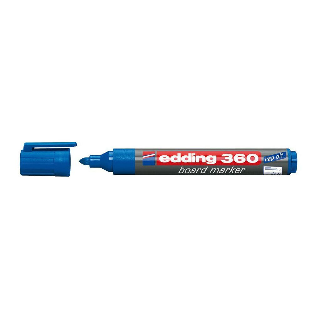 Edding whiteboard marker edding 360 1,5-3mm cap off blå 10 stk.