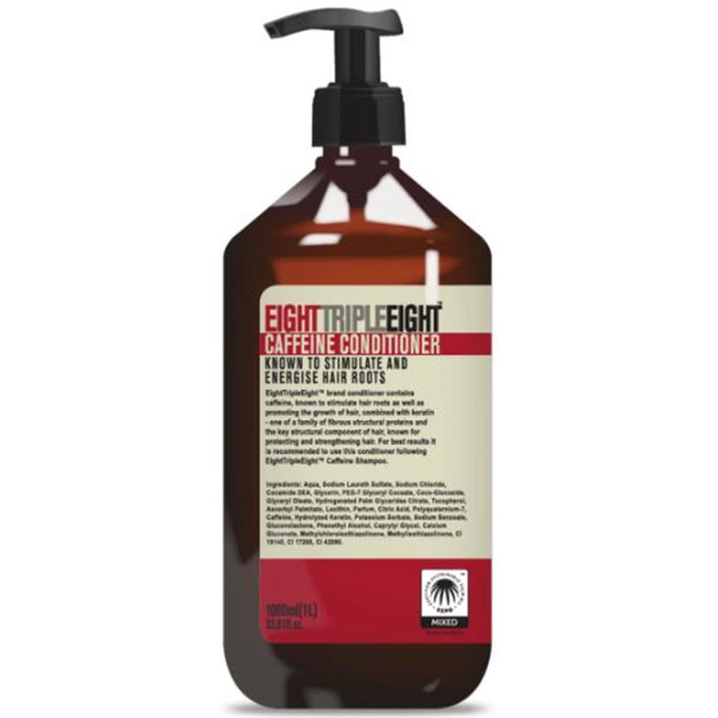 Eight triple eight caffeine conditioner known to stimulate and energise hair roots 1L
