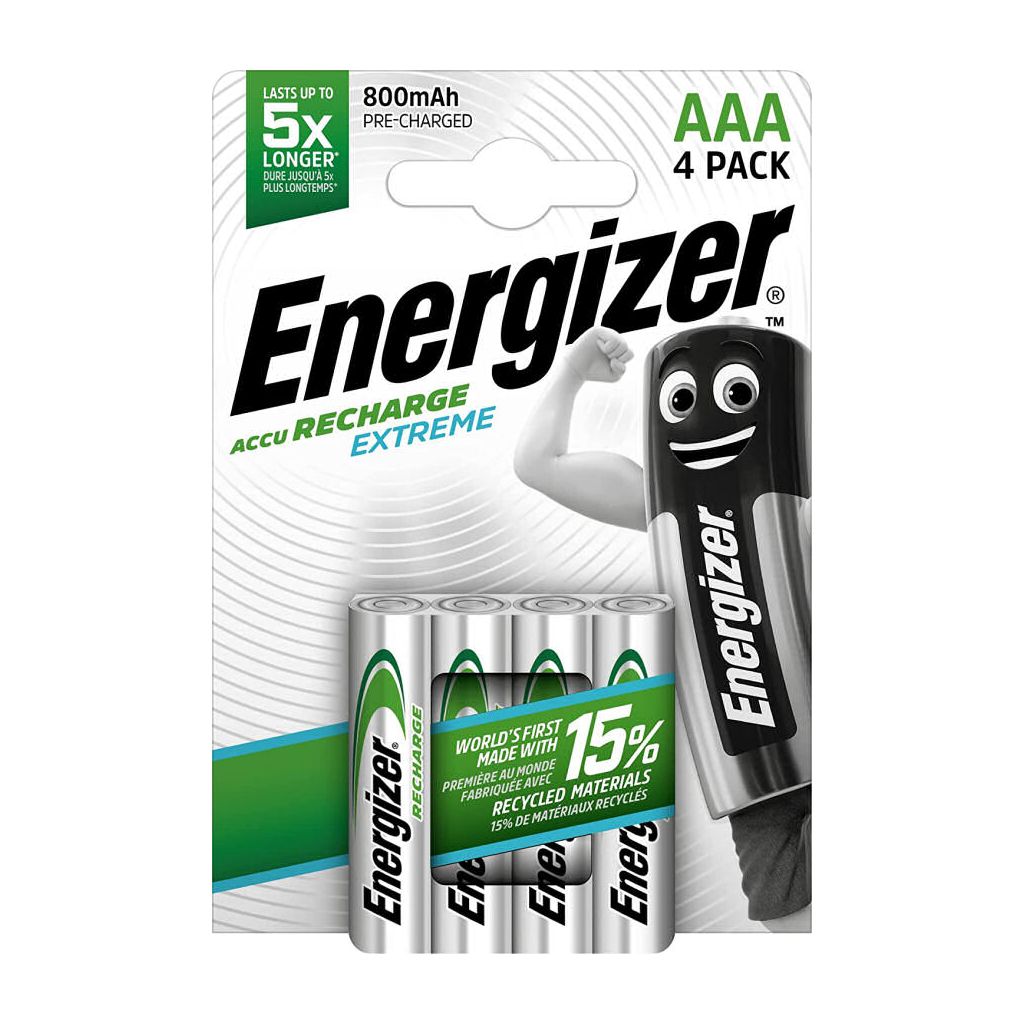 Energizer accu recharge extreme batteri AAA-HR03 4 stk.