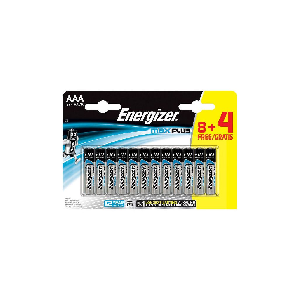 Energizer batteri max plus AAA 12pk.