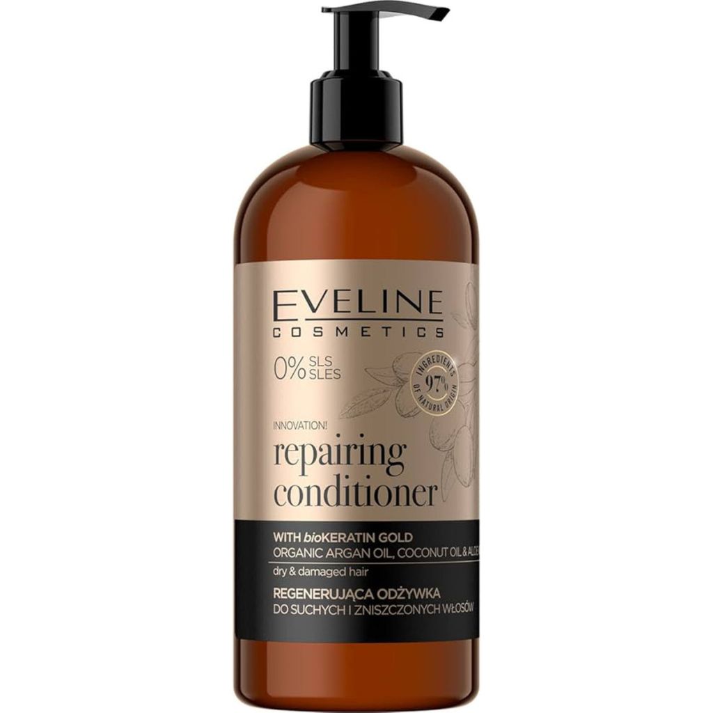 Eveline cosmetics repairing conditioner with bio keratin gold dry & damaged hair 500ml