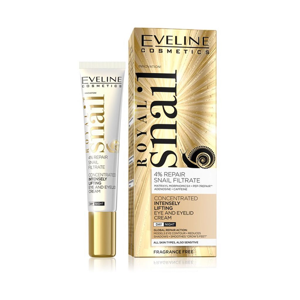 Eveline cosmetics royal snail concentrated intensely lifting eye and eyelid cream 20ml