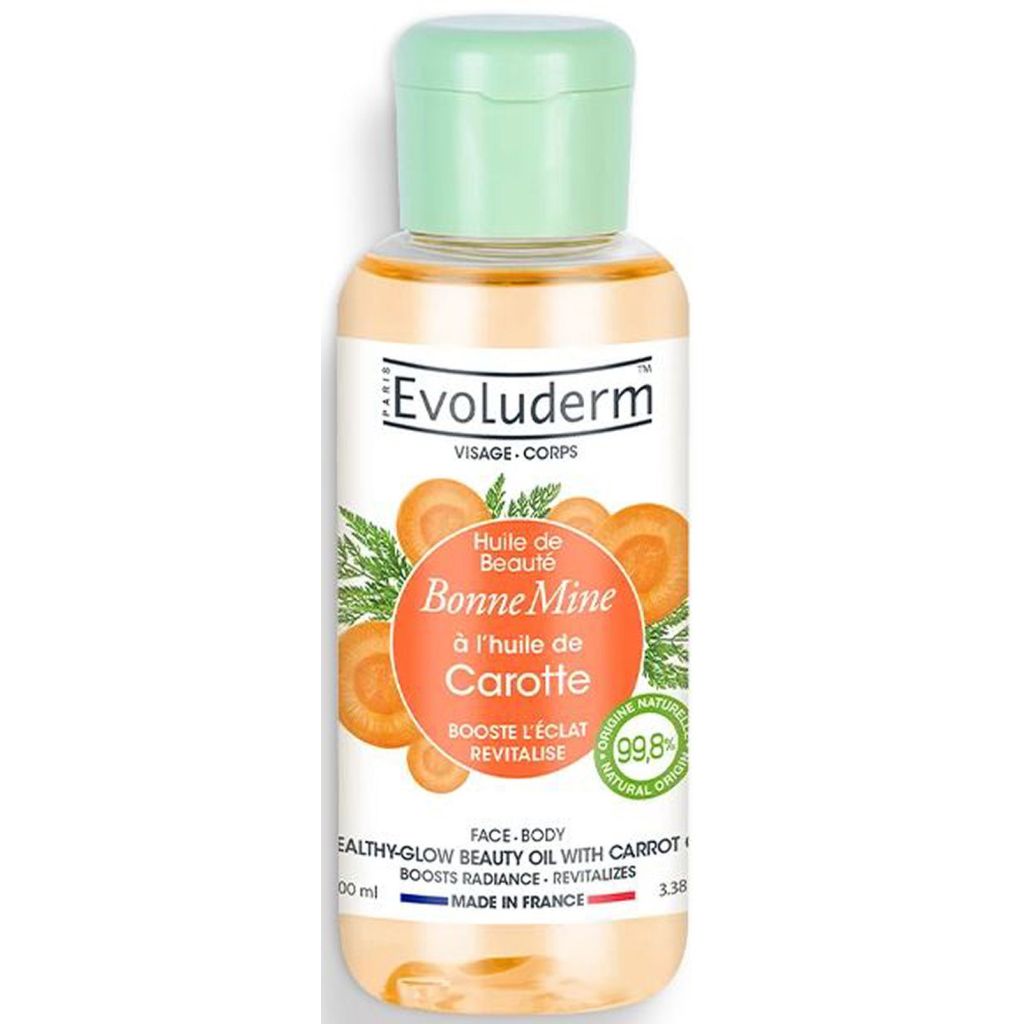 Evoluderm paris healthy-glow beauty oil with carrot oil 100ml