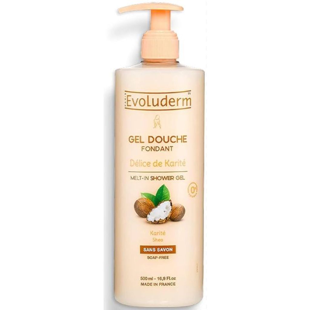 Evoluderm paris melt-in shower gel karité shea 500ml