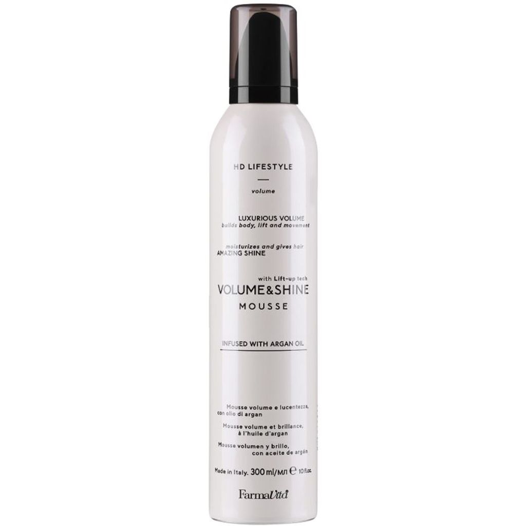 Farmavita hd lifestyle volume & shine mousse with lift-up tech infused with argan oil 300ml (minus hætte)