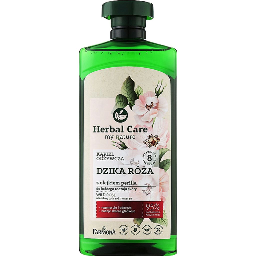 Farmona herbal care my nature wild rose nourishing bath and shower gel 500ml (dato)