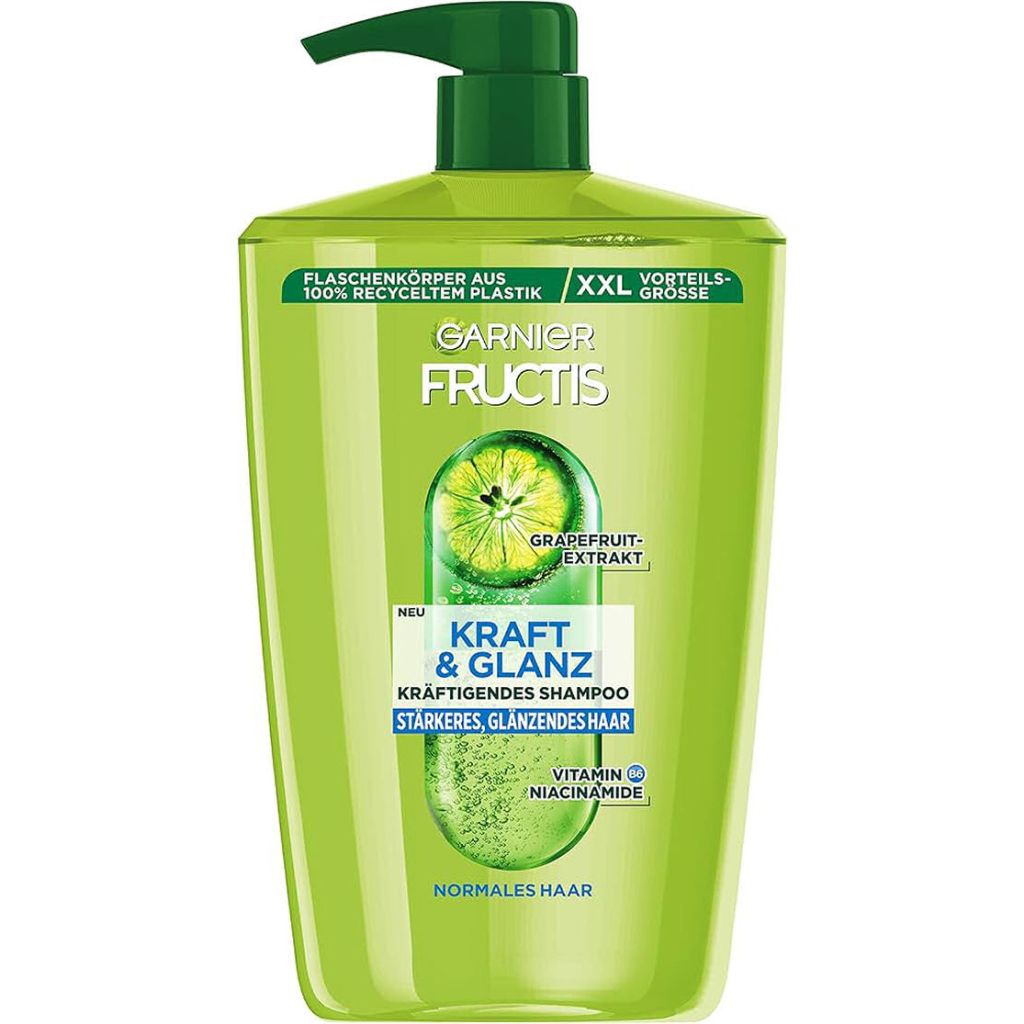 Garnier fructis kraft & glanz kräftigendes shampoo grapefruit extrakt normales haar 1L