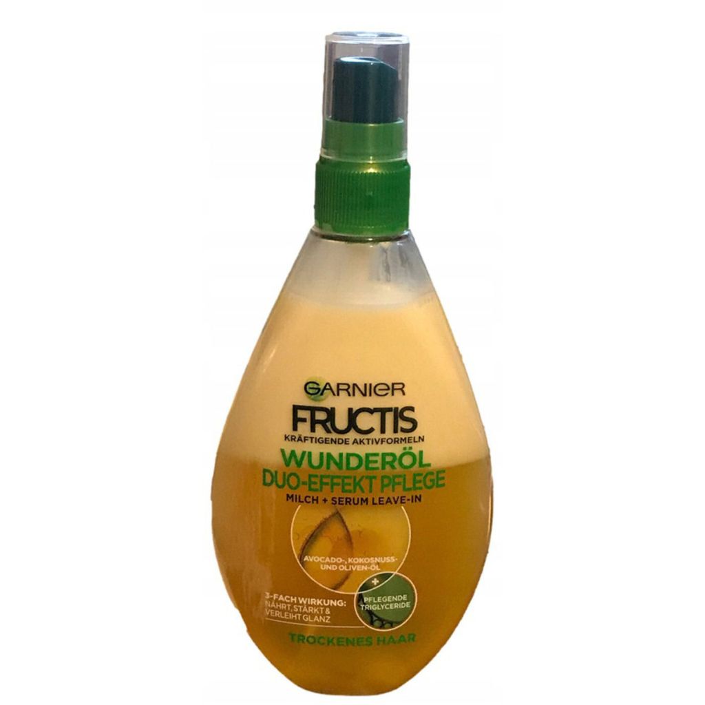 Garnier fructis wunderöl duo-effekt pflege milch + serum leave-in 150ml