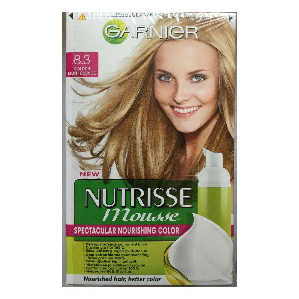 Garnier nutrisse mousse spectacular nourishing color 8,3 golden light blond