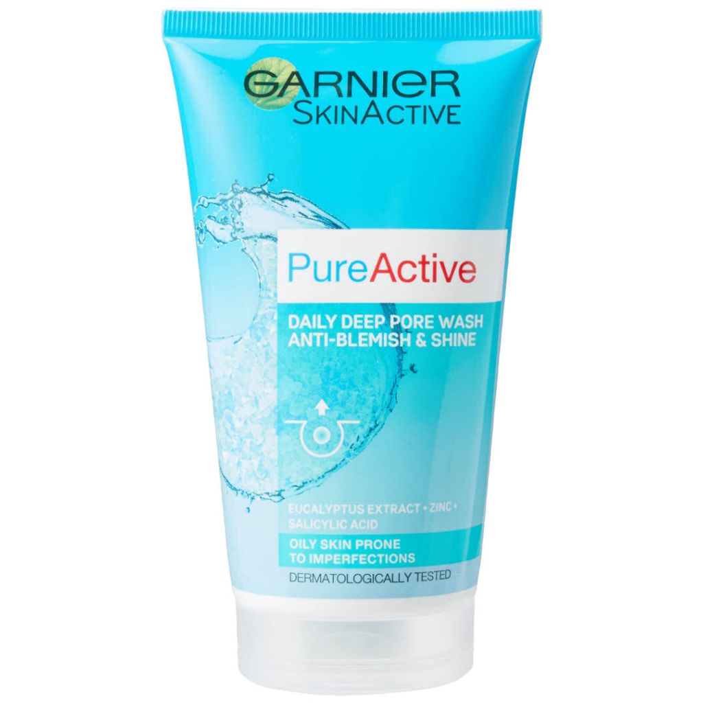 Garnier skinactive pure active daily deep pore wash anti-blemish & shine 150ml
