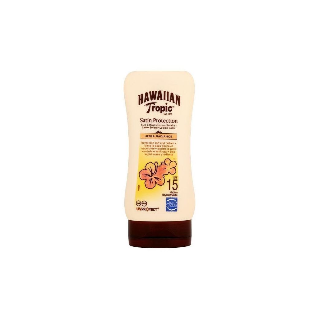 Hawaiian tropic satin protection sun lotion ultra radiance SPF15 medium 180ml