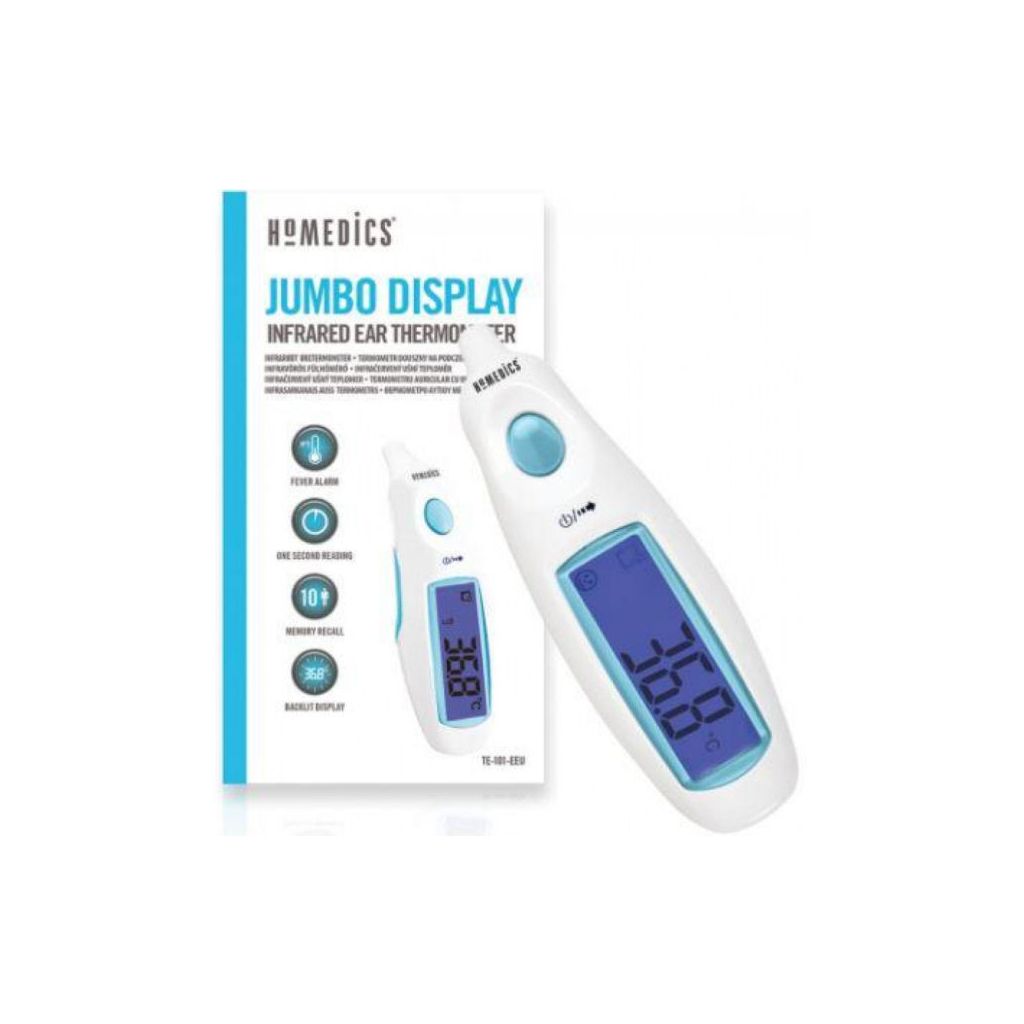 Homedics infrared ear thermometer jumbo display TE-101-EU