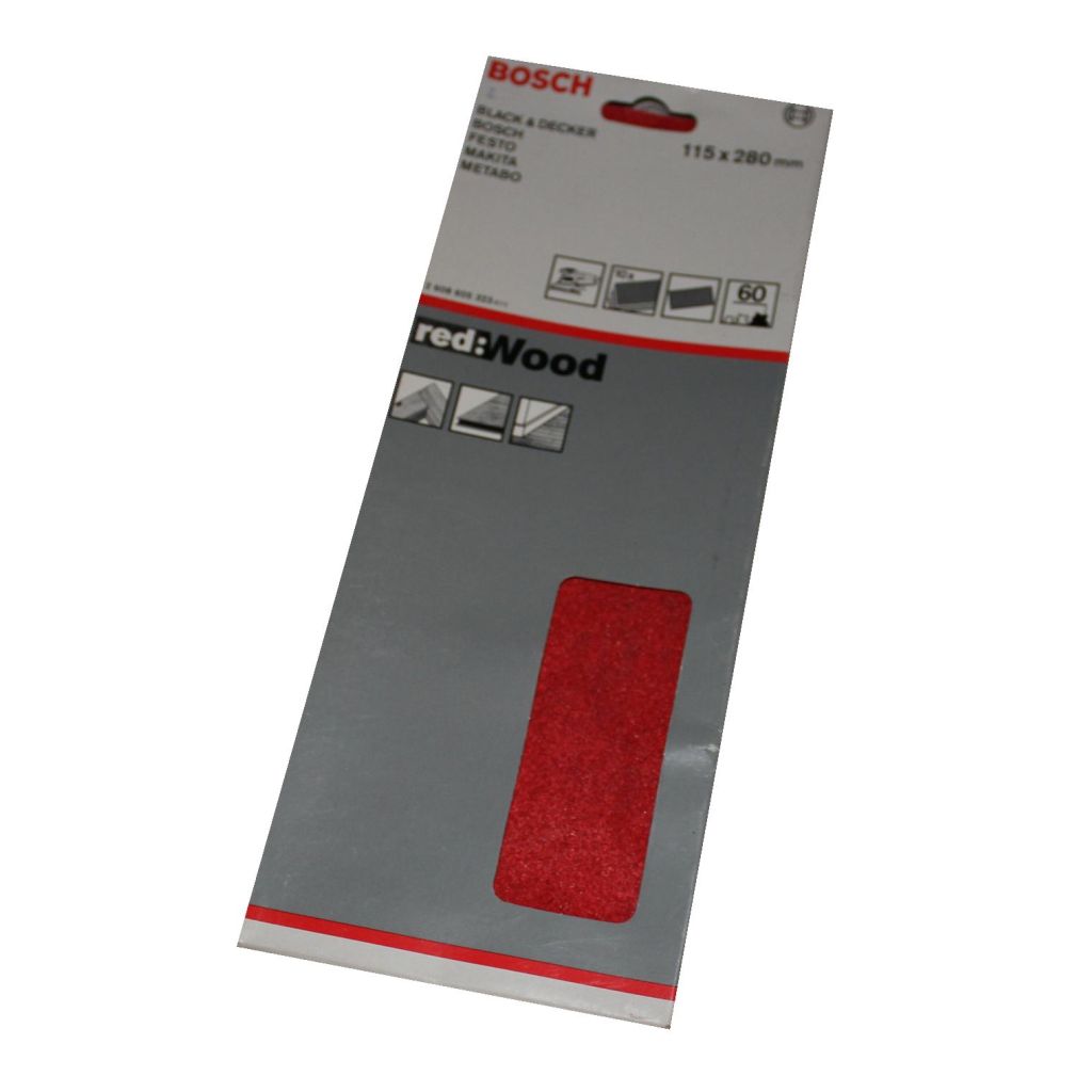 Bosch slibeark 115x280 korn 60 10 ark red wood