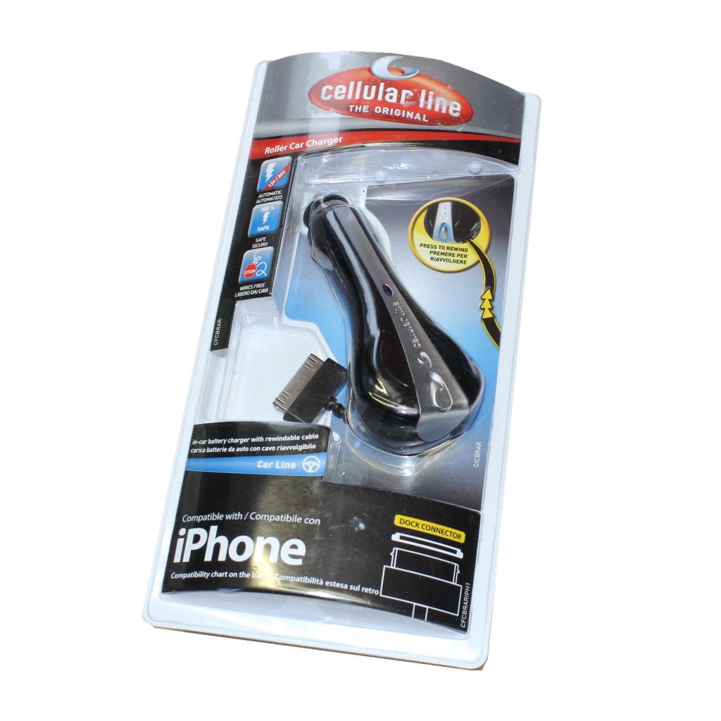 Autolader til Iphone 3, 3S, 4 og 4S