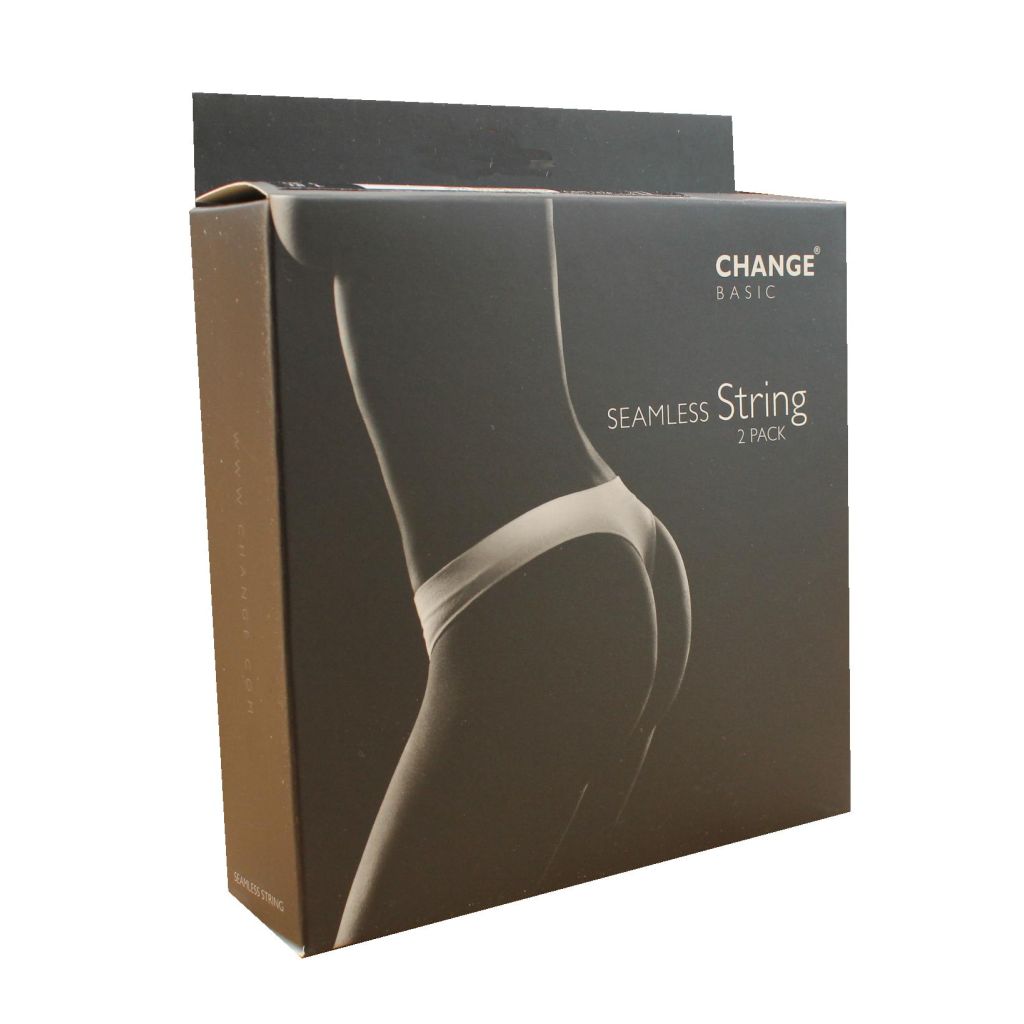 Change Seamless String Trusser i Hvide Str. Large 2 Pack