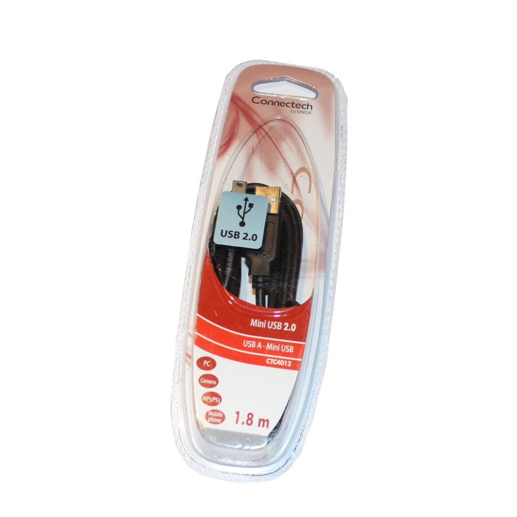 Connectech USB 2.0 USB-A (M) - USB Mini 5pin, 1,8m, CTC4012