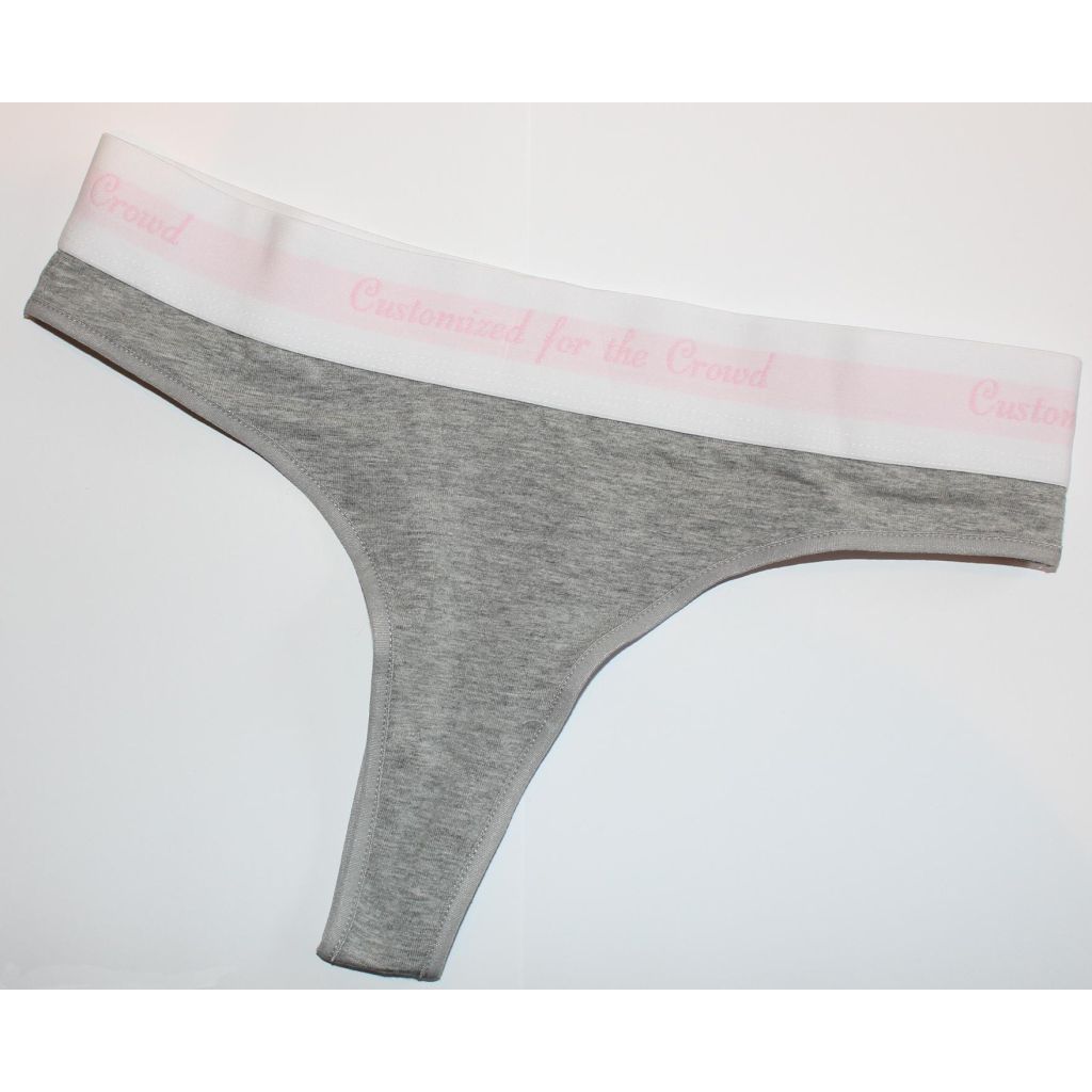 Customized for the crowd trusse thong i Grå/Hvid Str. Large