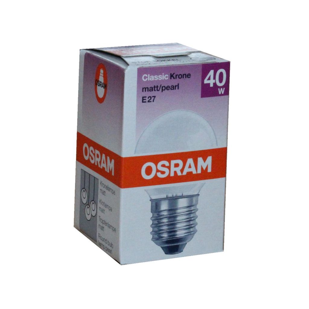Osram classic krone mat stor sokkel E27 40w