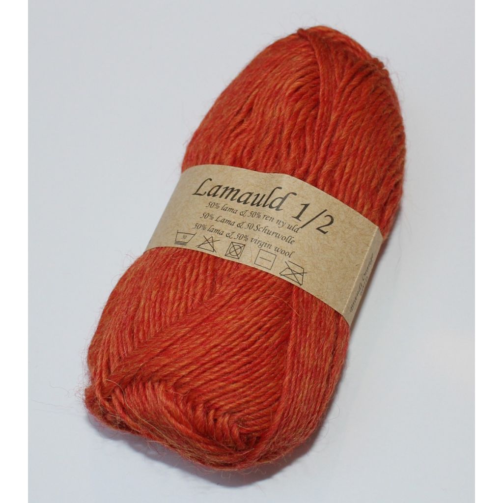 CaMaRose Lamauld 1/2 - Brændt orange farve 6010 - 50g