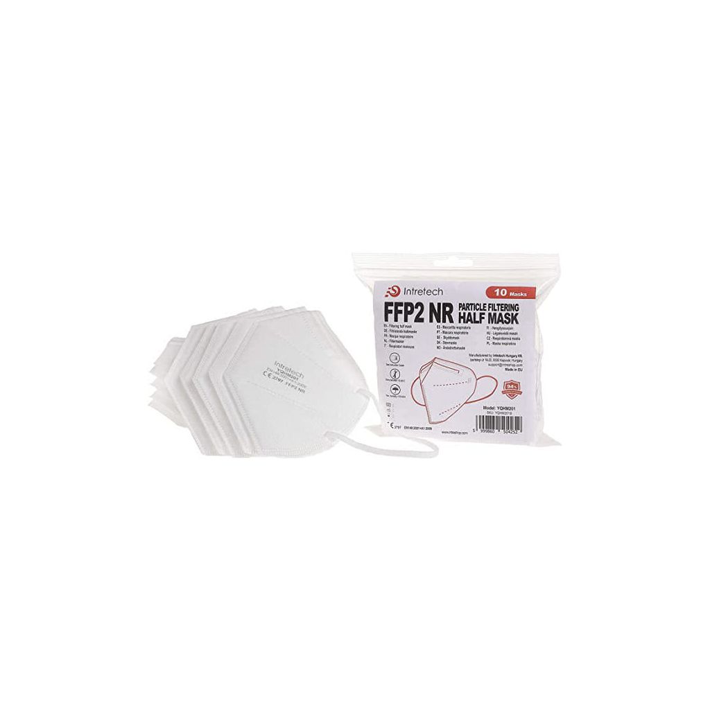 Intretech FFP2 NR particle filtering half mask 10 stk.