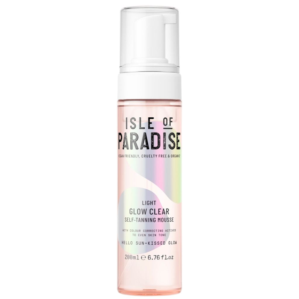 Isle of paradise light glow clear self-tanning mousse 200ml