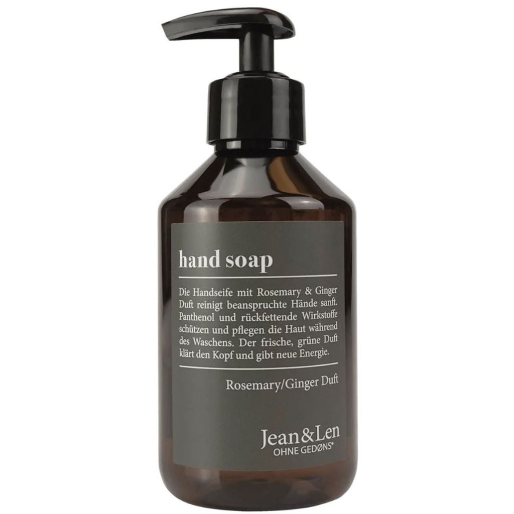 Jean & len ohne gedøns hand soap with rosemary & ginger scent 250ml