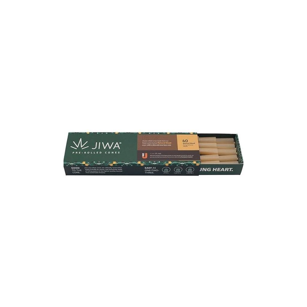 JIWA pre-rolled cones natural wood king deluxe 109/30 40 stk