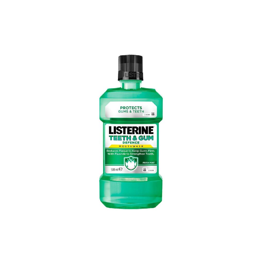 Listerine teeth & gum defence mouthwash fresh mint 500ml