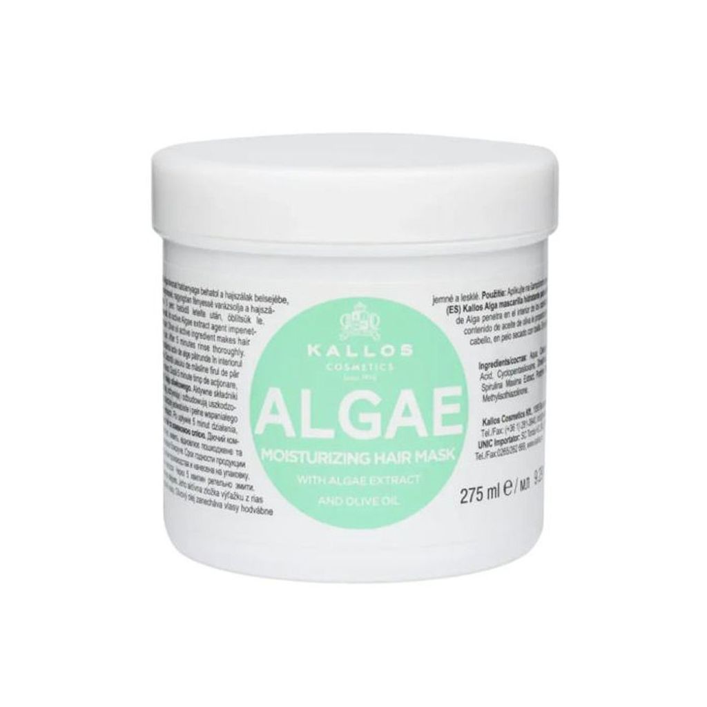 Kallos cosmetics algae moisturizing hair mask with algae extract and olive oil 275ml