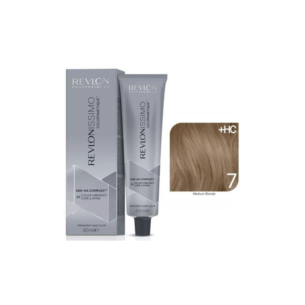 Revlon professional revlonissimo colorsmetique ker-ha complex permanent hair color 7 medium blonde 60ml