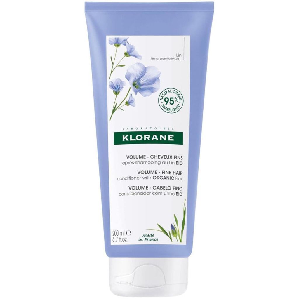 Klorane laboratoires volume fine hair conditioner with organic flax 200ml