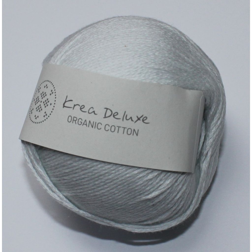 Krea Deluxe - Organic Cotton - Sart lyseblå, color 20, 50 gram