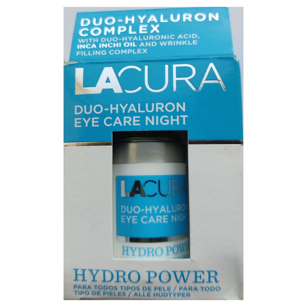 Lacura duo-hyaluron complex eye care night hydro power 15ml