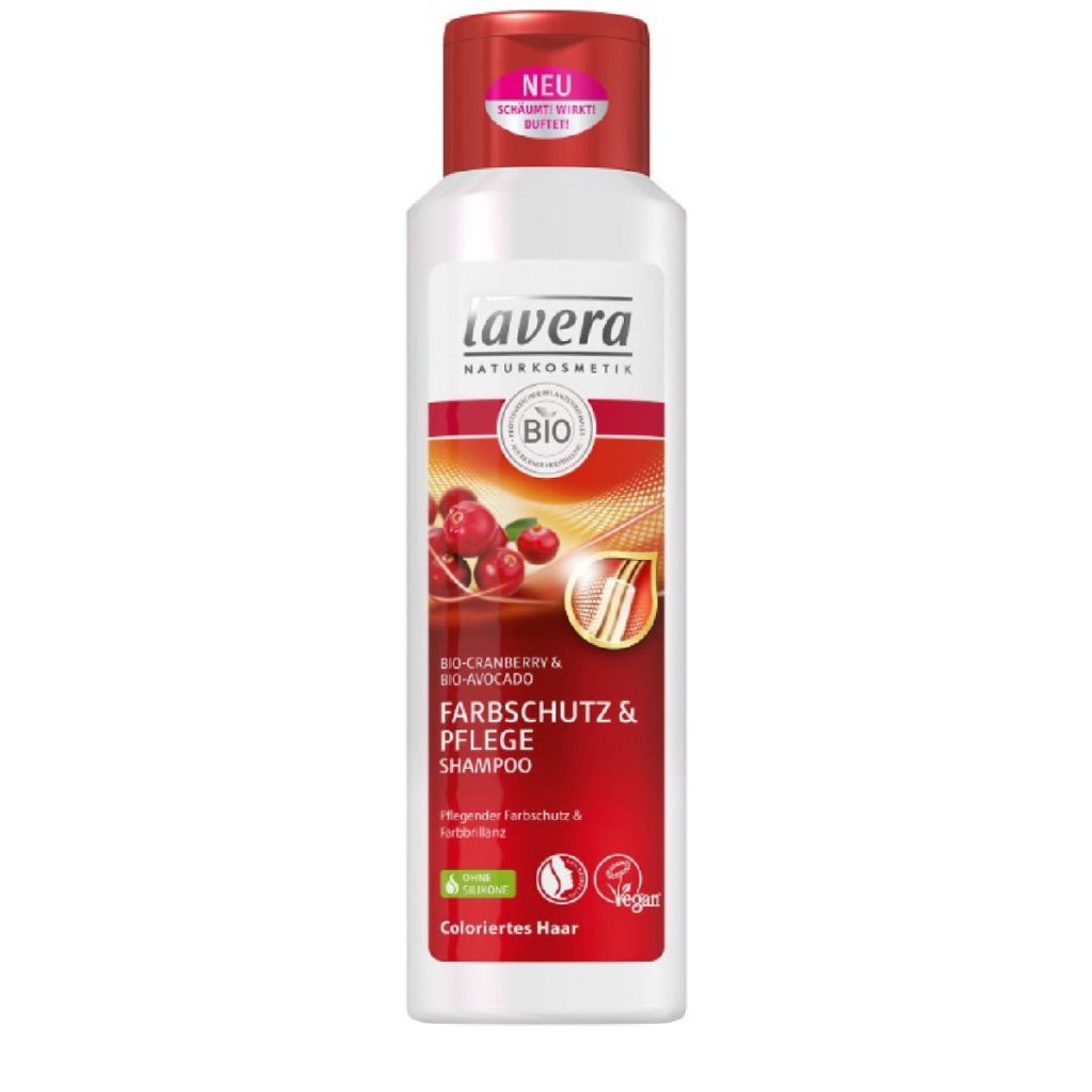 Lavera naturkosmetik farbschutz & pflege shampoo bio-cranberry & bio-avocado 250ml
