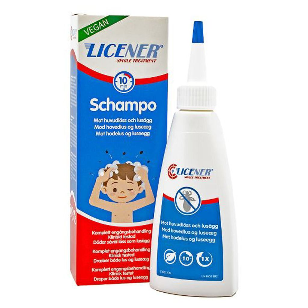 Licener shampoo komplet engangsbehandling dræber både lus og luseæg 100ml (dato)